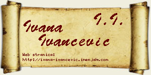 Ivana Ivančević vizit kartica
